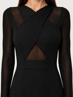 Bebe Black Mesh Peekaboo Jumpsuit